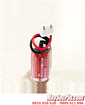 Maxell ER3 (Zắc trắng PLC); Pin nuôi nguồn PLC Maxell ER3 lithium 3.6v 1/2AA 1100mAh, Xuất xứ Nhật